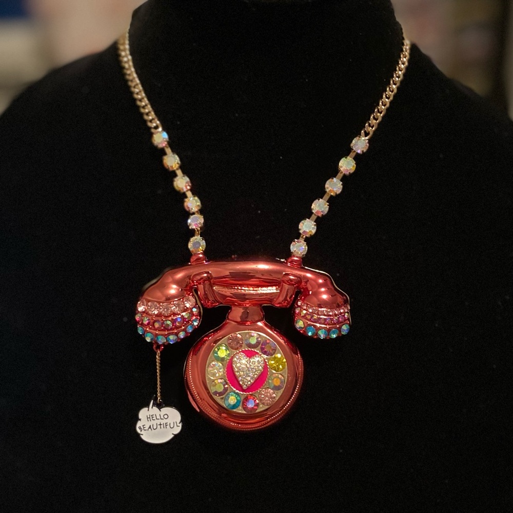 BETSEY JOHNSON Rotary Phone Necklace RARE NWT